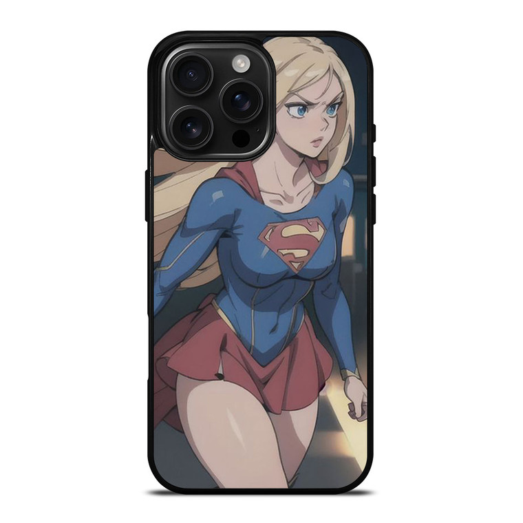 SUPER GIRL CARTOON MANGA ANIME iPhone 16 Pro Max Case Cover