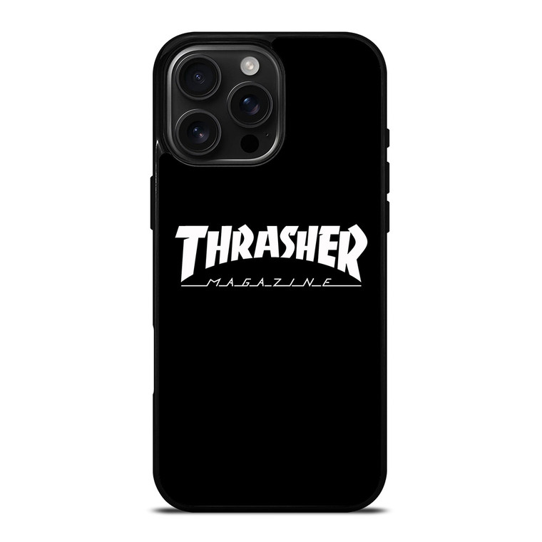 THRASHER SKATEBOARD MAGAZINE BLACK iPhone 16 Pro Max Case Cover