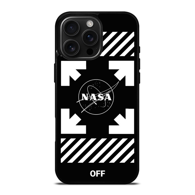WHITE NASA OFF iPhone 16 Pro Max Case Cover