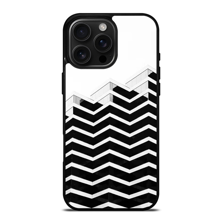 ZIG ZAG HALF PATTERN iPhone 16 Pro Max Case Cover