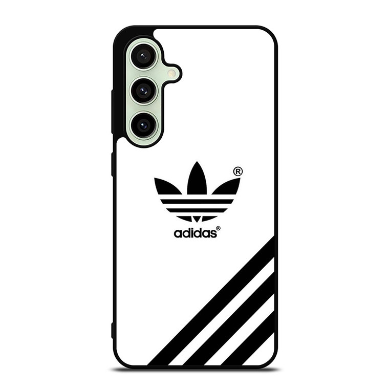 ADIDAS LOGO WHITE CLASSIC STRIPES Samsung Galaxy S24 FE Case Cover