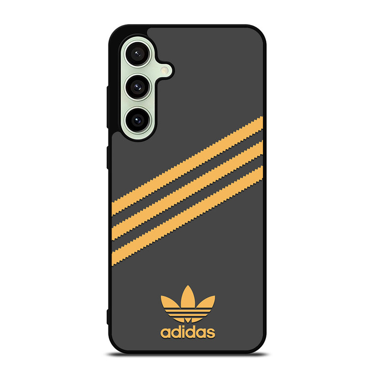 ADIDAS ORIGINALS STRIPES BLACK ORANGE Samsung Galaxy S24 FE Case Cover