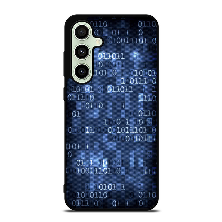 BLUE STYLISH BINARY CODE Samsung Galaxy S24 FE Case Cover