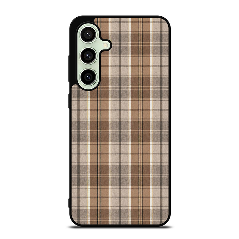 BROWN PLAID PATTERN Samsung Galaxy S24 FE Case Cover