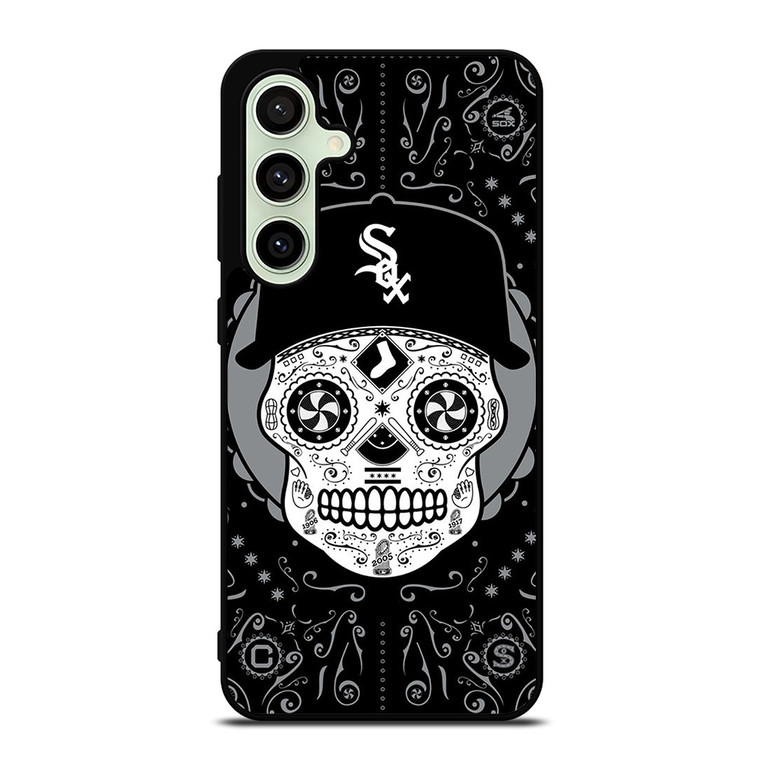 CHICAGO WHITE SOX LOGO SKULL ART Samsung Galaxy S24 FE Case Cover