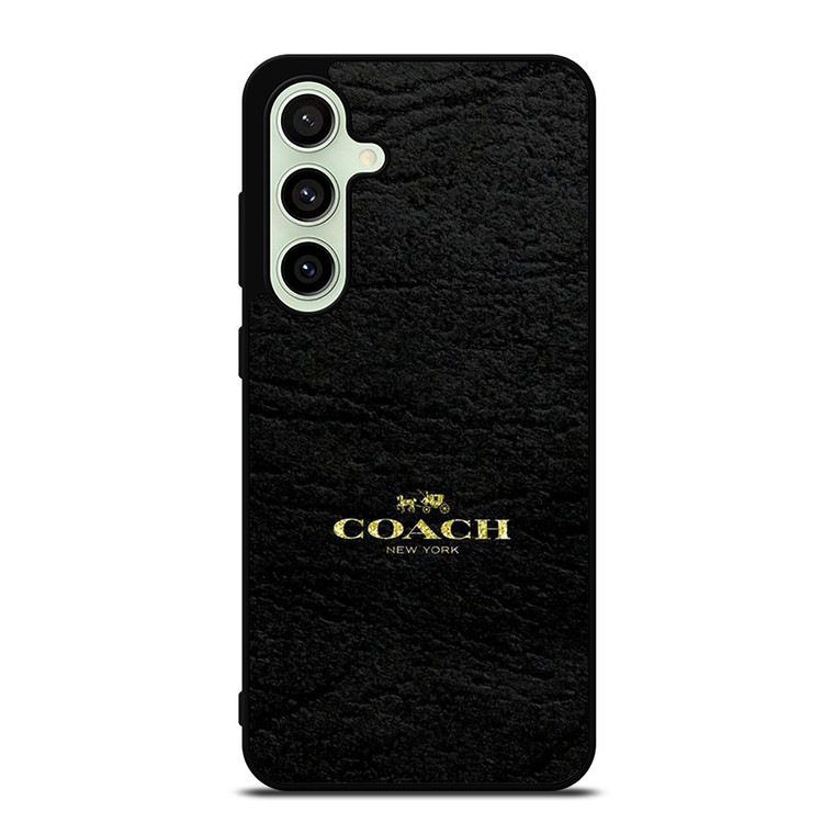 COACH LOGO TEXTURE BLACK Samsung Galaxy S24 FE Case Cover
