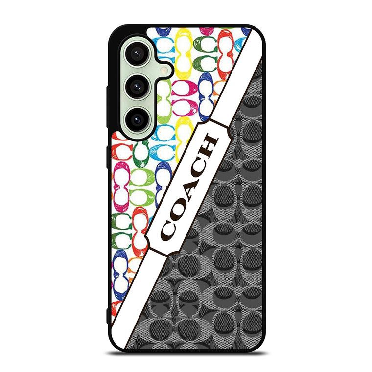 COACH NEW YORK LOGO COLORFULL BLACK ICON Samsung Galaxy S24 FE Case Cover