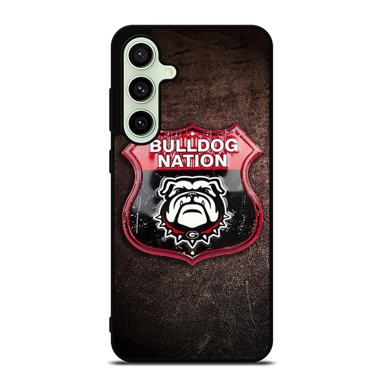 GEORGIA BULLDOGS RUSTY BADGE Samsung Galaxy S24 FE Case Cover