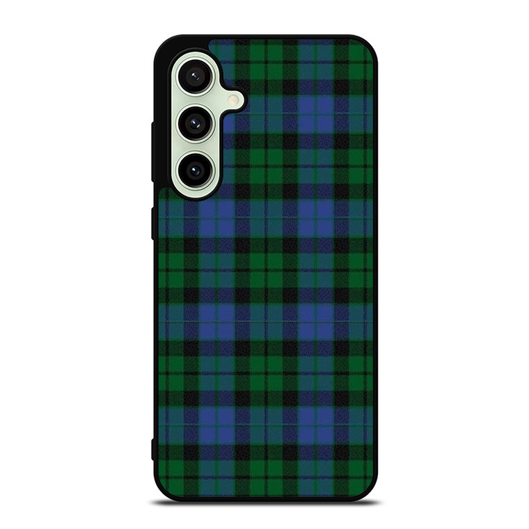 GREEN BLUE TARTAN PLAID PATTERN Samsung Galaxy S24 FE Case Cover