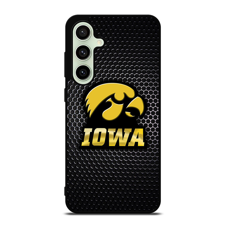 IOWA HAWKEYES METAL LOGO Samsung Galaxy S24 FE Case Cover