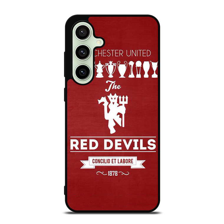 MANCHESTER UNITED FC LOGO FOOTBALL RED DEVILS Samsung Galaxy S24 FE Case Cover