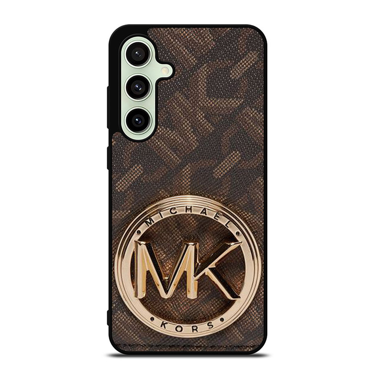MICHAEL KORS LOGO MK BROWN WALLET Samsung Galaxy S24 FE Case Cover