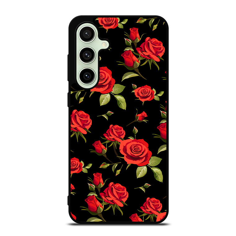 SEAMLESS RED ROSE PATTERN Samsung Galaxy S24 FE Case Cover
