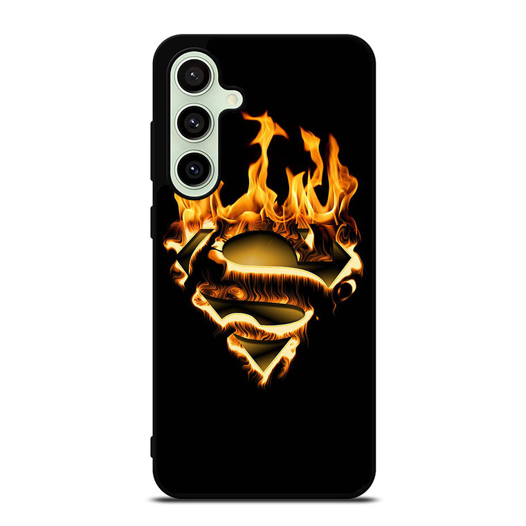 SUPERMAN LOGO FIRE Samsung Galaxy S24 FE Case Cover