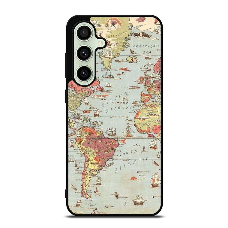 VINTAGE MAP Samsung Galaxy S24 FE Case Cover