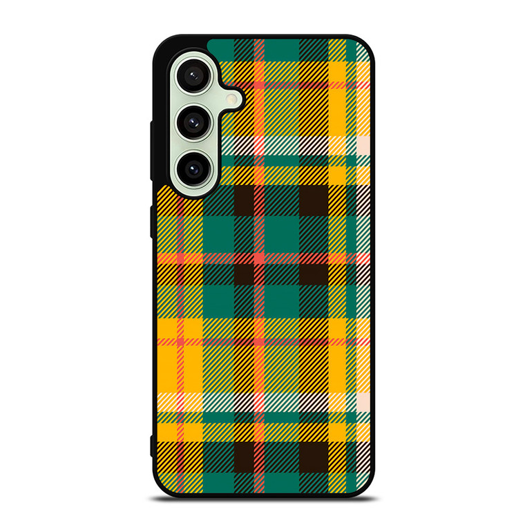 YELLOW GREEN TARTAN PATTERN Samsung Galaxy S24 FE Case Cover YELLOW GREEN TARTAN PATTERN Samsung Galaxy S24 FE Case Cover