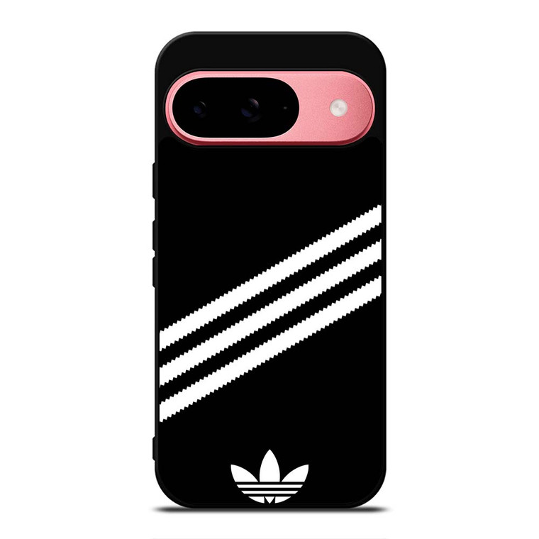 ADIDAS ORIGINALS STRIPES BLACK WHITE Google Pixel 9 Case Cover