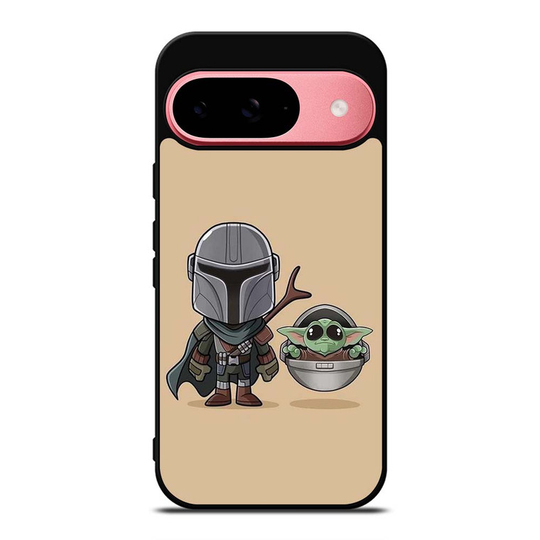 BABY YODA AND MANDALORIAN STAR WARS CUTE Google Pixel 9 Case Cover