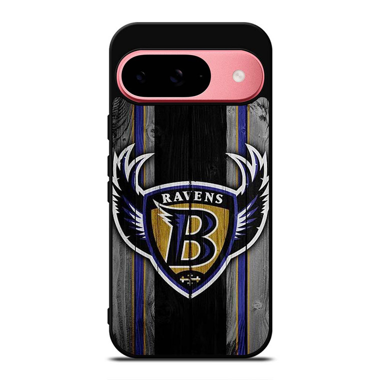 BALTIMORE RAVENS WOODEN LOGO Google Pixel 9 Case Cover