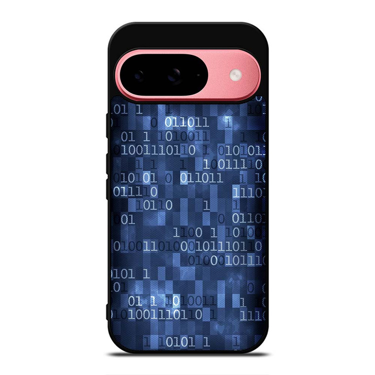 BLUE STYLISH BINARY CODE Google Pixel 9 Case Cover