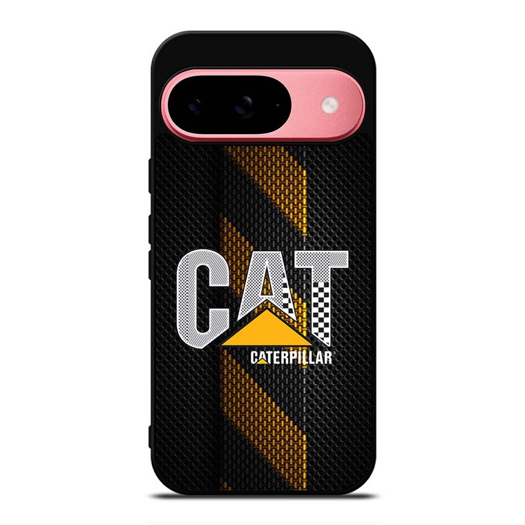 CATERPILLAR TRACTOR LOGO YELLOW METAL TRIPE Google Pixel 9 Case Cover