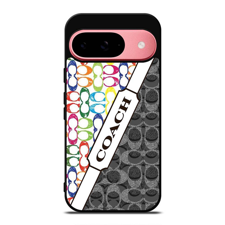 COACH NEW YORK LOGO COLORFULL BLACK ICON Google Pixel 9 Case Cover