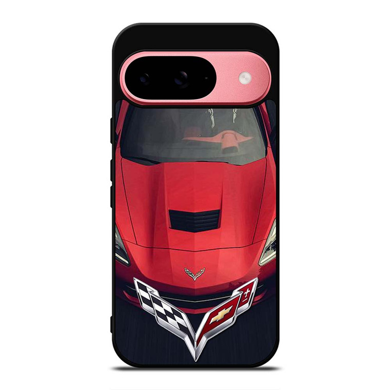 CORVETTE CAR RED LOGO Google Pixel 9 Case Cover