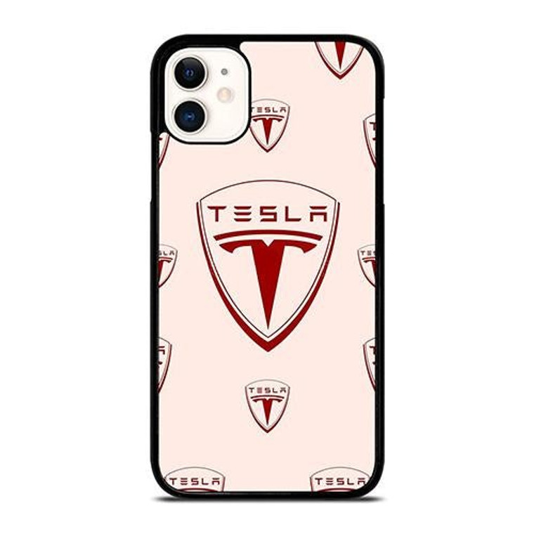 TESLA CAR LOGO COLLAGE iPhone 11 Case Cover