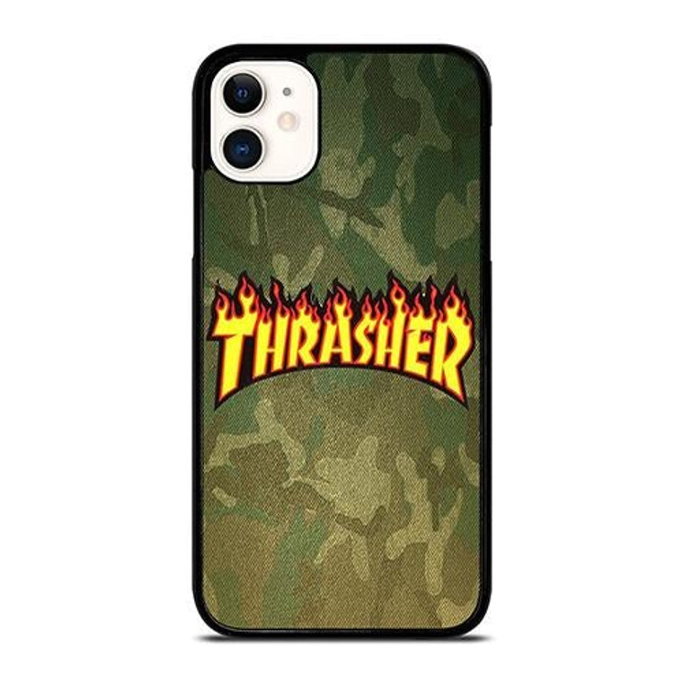 THRASHER LOGO CAMO FABRIC iPhone 11 Case Cover