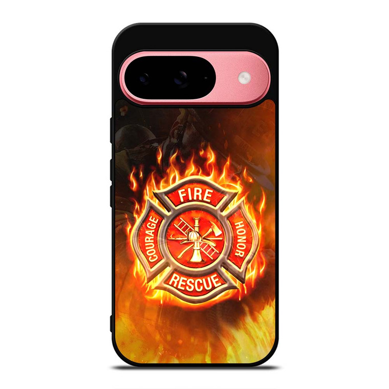 FIREFIGHTER FIREMAN FIRE LOGO Google Pixel 9 Case Cover