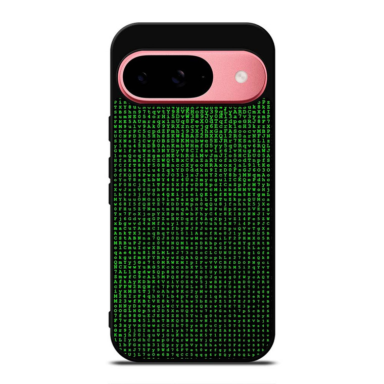 GREEN BINARY CODE PATTERN Google Pixel 9 Case Cover