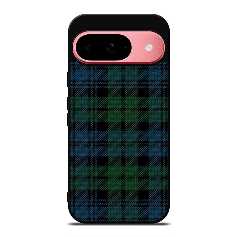GREEN BLUE TARTAN PATTERN Google Pixel 9 Case Cover