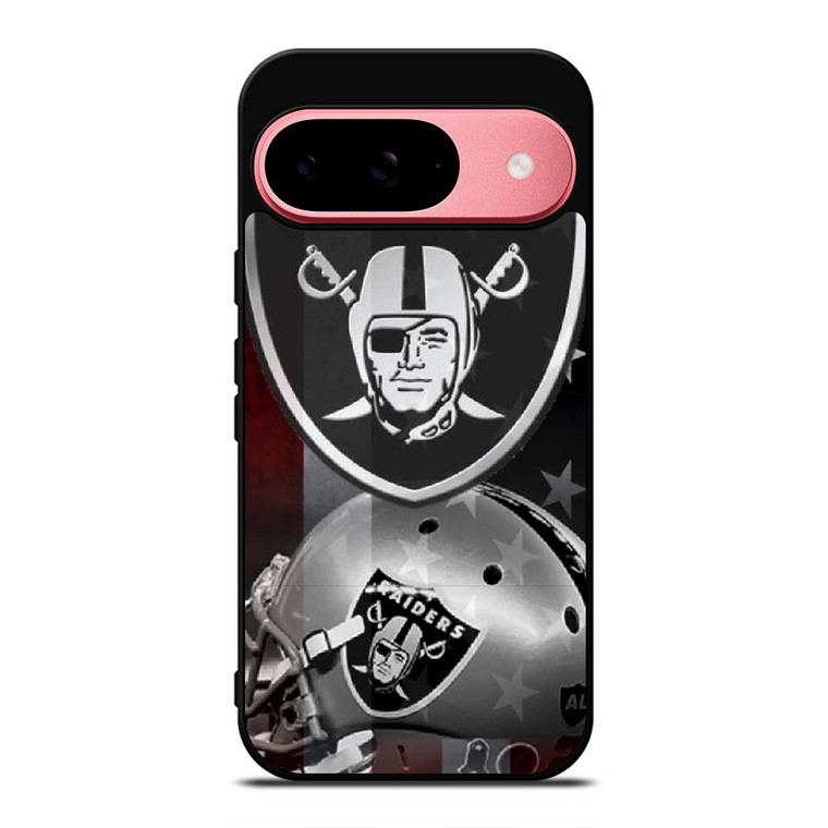 LAS VEGAS RAIDERS HELMET USA FLAG Google Pixel 9 Case Cover