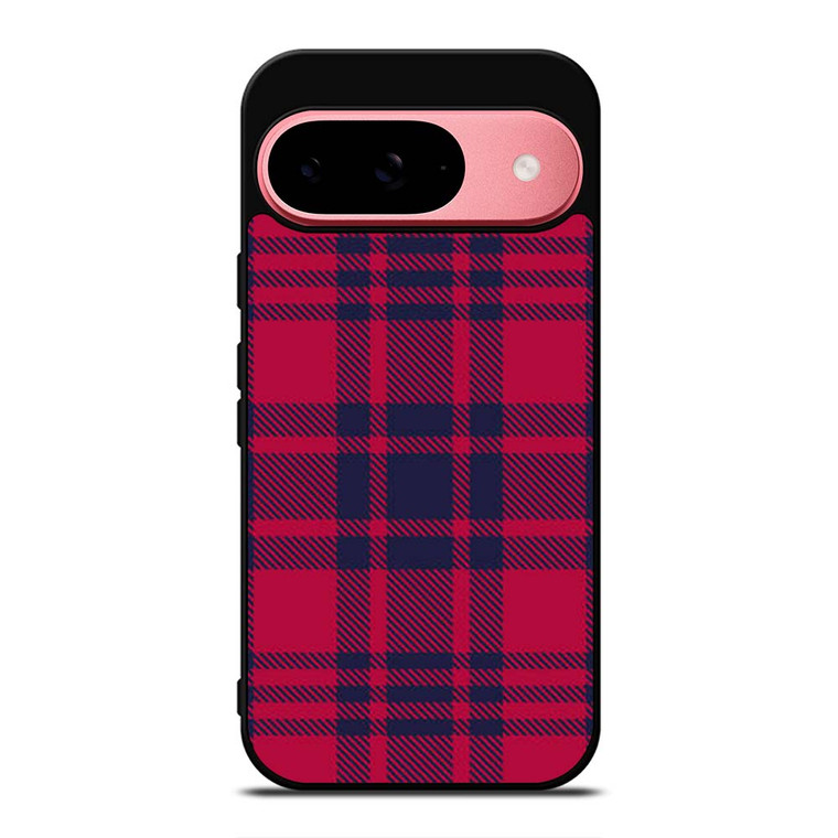RED BLUE TARTAN PLAID PATTERN Google Pixel 9 Case Cover