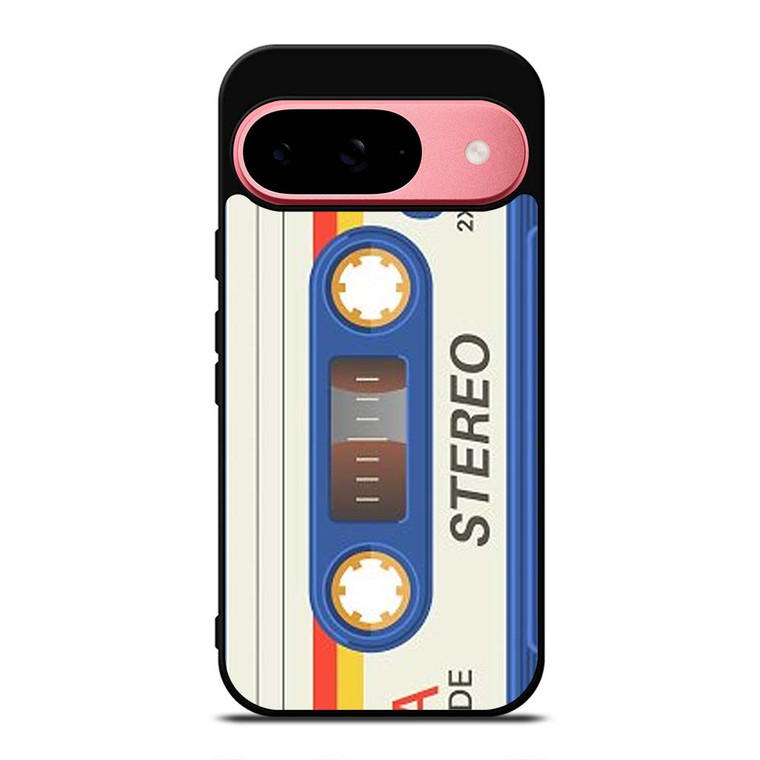 RETRO BLUE STEREO CASETTE TAPE Google Pixel 9 Case Cover
