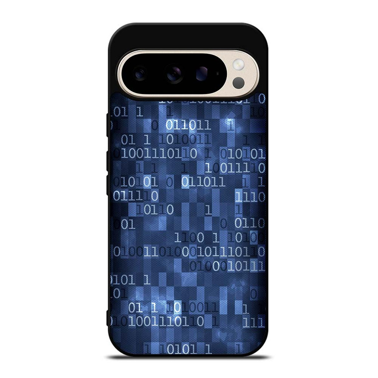 BLUE STYLISH BINARY CODE Google Pixel 9 Pro Case Cover