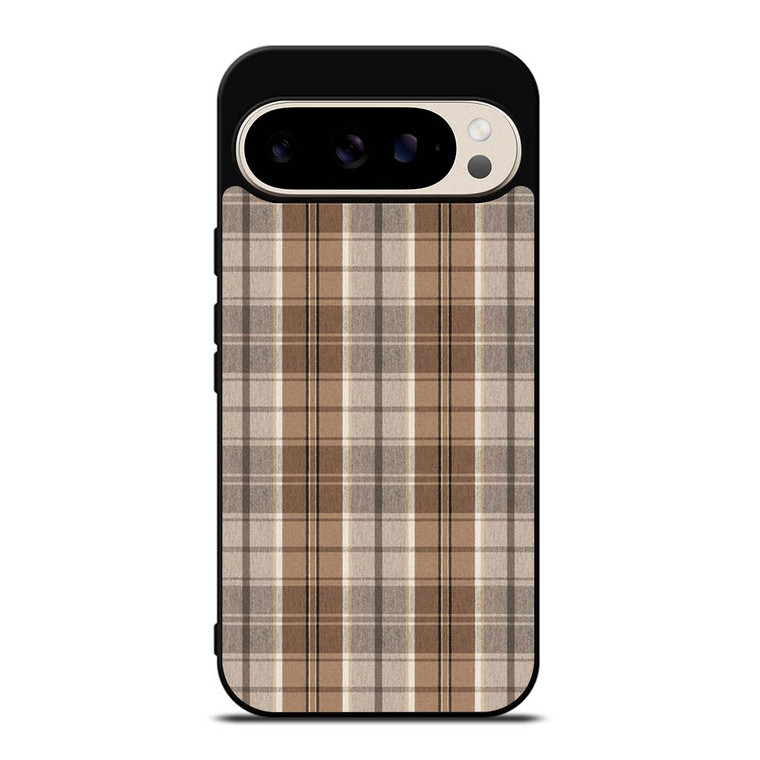 BROWN PLAID PATTERN Google Pixel 9 Pro Case Cover