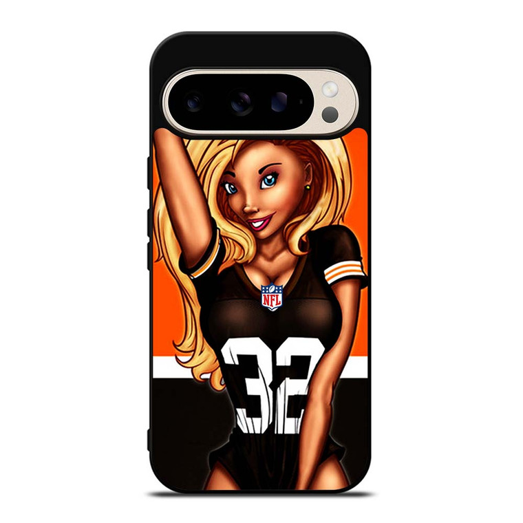 CLEVELAND BROWNS NFL CARTOON GIRL Google Pixel 9 Pro Case Cover