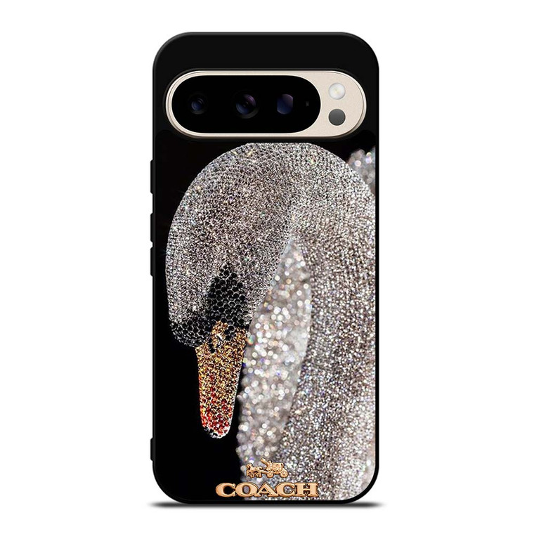 COACH NEW YORK LOGO DIAMOND SWAN Google Pixel 9 Pro Case Cover
