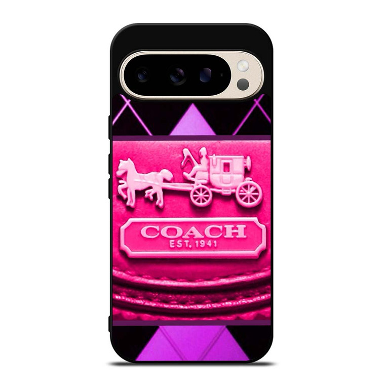 COACH NEW YORK PURPLE PINK LOGO Google Pixel 9 Pro Case Cover