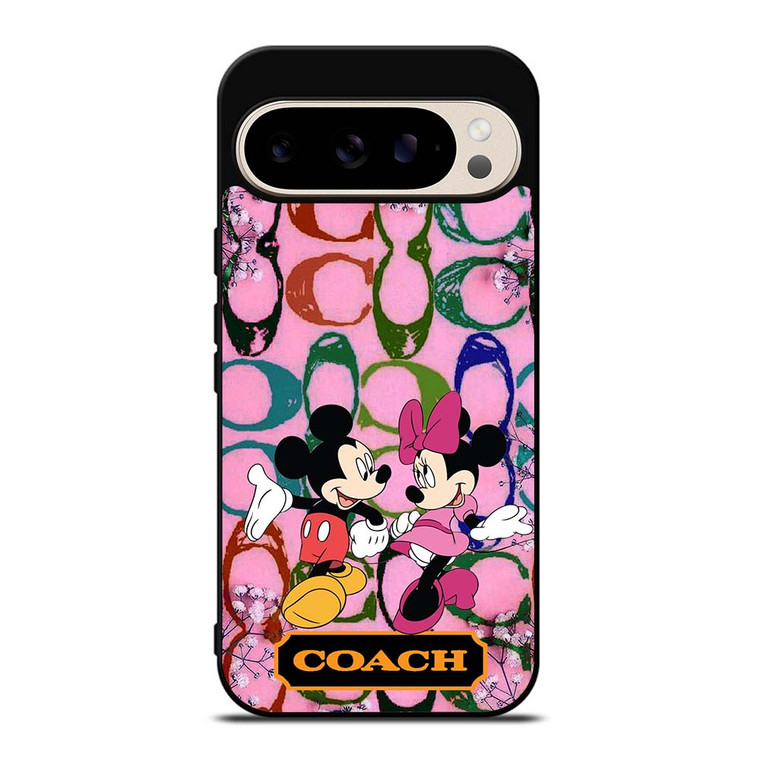COACH PINK FLOWER MICKEY MINNIE Google Pixel 9 Pro Case Cover