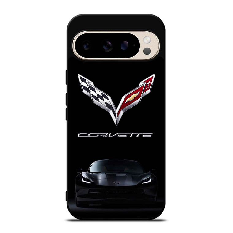 CORVETTE STINGRAY CAR BLACK Google Pixel 9 Pro Case Cover