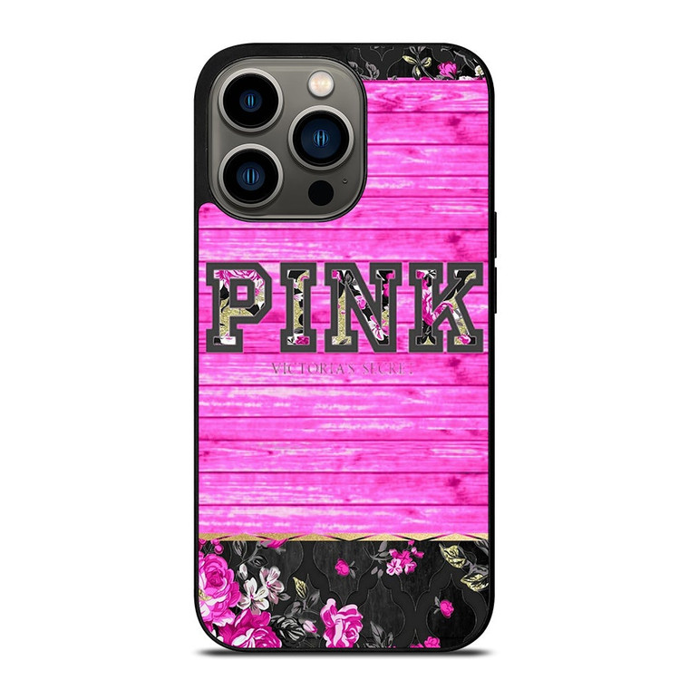 VICTORIA'S SECRET PINK FLORAL iPhone 13 Pro Case Cover