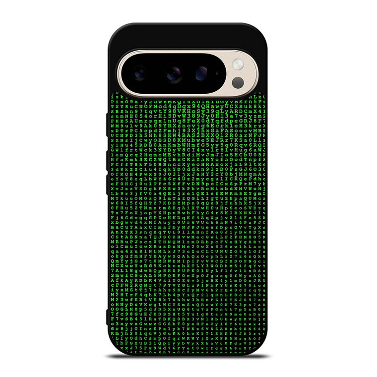 GREEN BINARY CODE PATTERN Google Pixel 9 Pro Case Cover