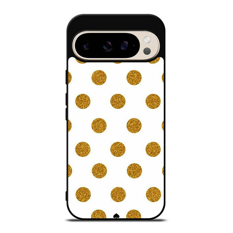 KATE SPADE NEW YORK LOGO GOLDEN POLKADOTS Google Pixel 9 Pro Case Cover