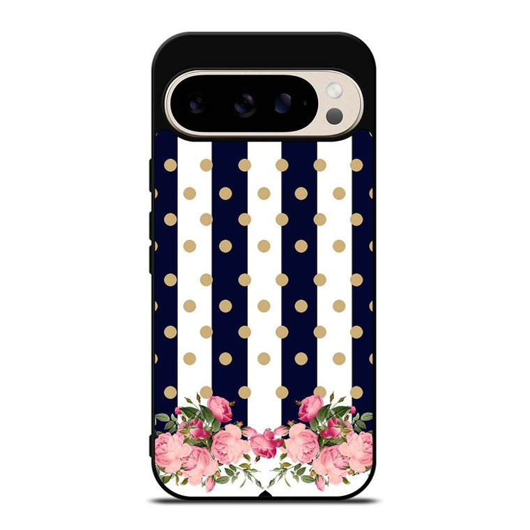 KATE SPADE NEW YORK POLKADOTS FLORAL Google Pixel 9 Pro Case Cover