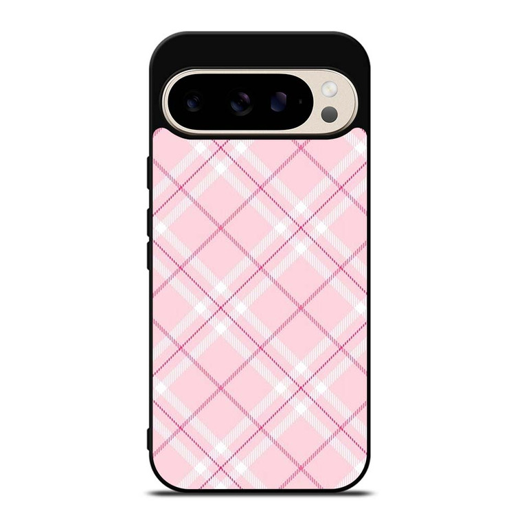 LIGHT PINK PLAID PATTERN Google Pixel 9 Pro Case Cover