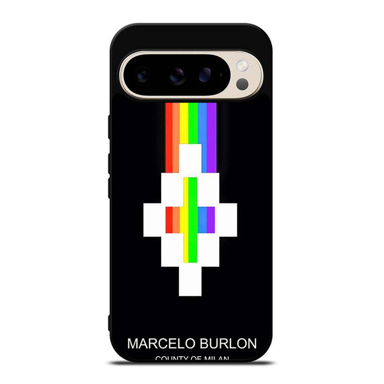MARCELO BURLON MILAN RAINBOW LOGO Google Pixel 9 Pro Case Cover