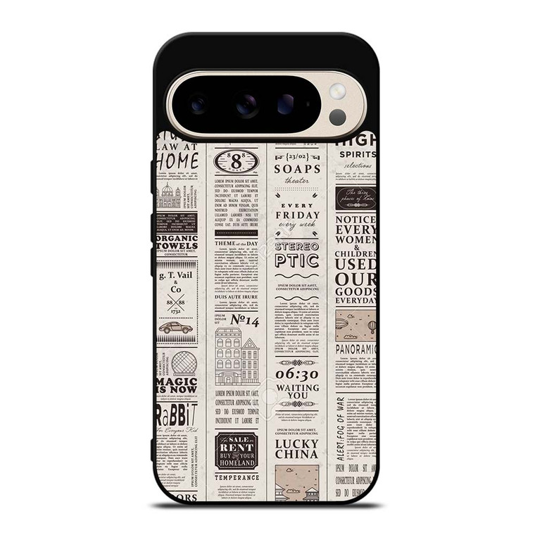 OLD NEWSPAPER PATTERN Google Pixel 9 Pro Case Cover
