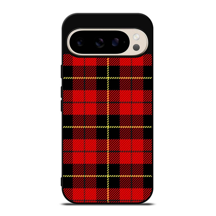 RED BLACK TARTAN PATTERN Google Pixel 9 Pro Case Cover